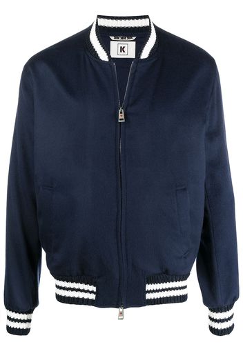 Kired zip-up cashmere bomber jacket - Blu