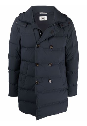 Kired padded double-breasted coat - Blu