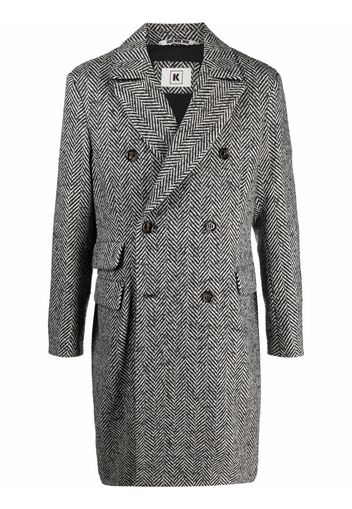 Kired double-breasted tailored coat - Marrone