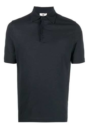 Kired short-sleeve fitted polo shirt - Blu