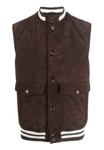 Kired Bomber in pelle - Marrone