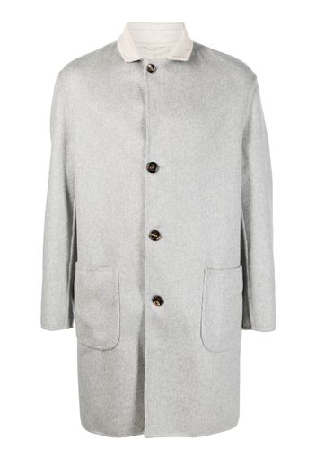 Kired reversible single-breasted cashmere coat - Grigio