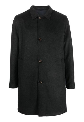 Kired long-sleeve cashmere trench coat - Grigio