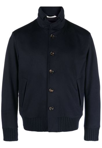 Kired button-up virgin wool jacket - Blu