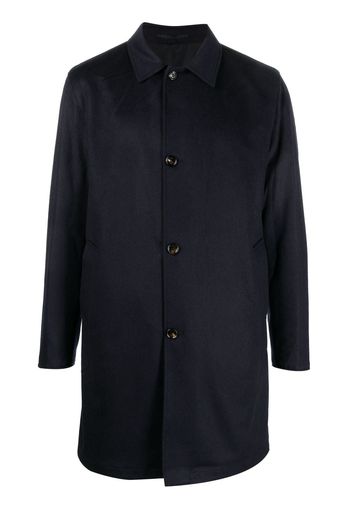 Kired single-breasted cashmere coat - Blu