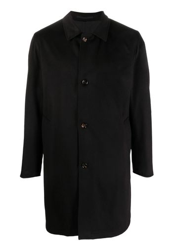 Kired single-breasted cashmere coat - Nero