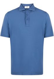 Kired short-sleeve cotton polo shirt - Blu