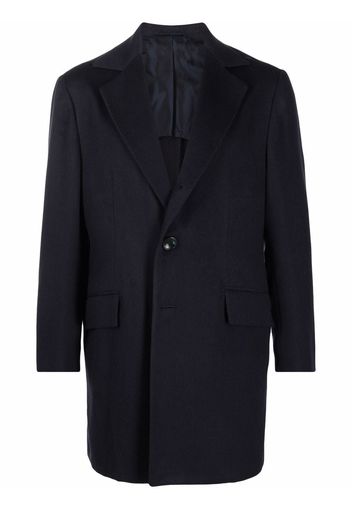 Kiton notched lapels thigh-length blazer - Blu