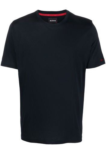 Kiton embroidered-logo short-sleeve T-shirt - Blu