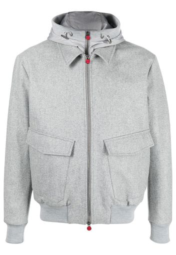 Kiton Giacca con zip - Grigio