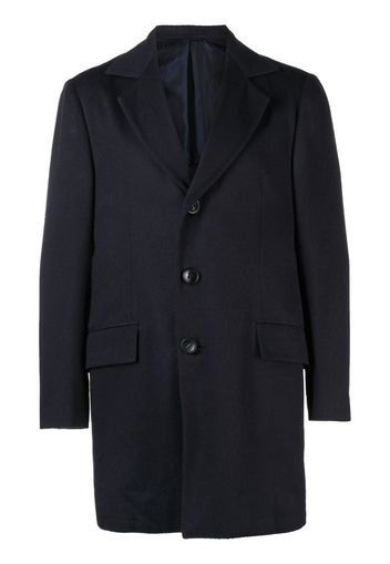Kiton single-breasted cashmere coat - Blu