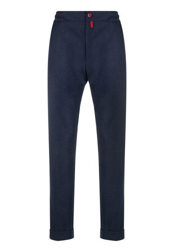 Kiton Pantaloni dritti elasticizzati - Blu