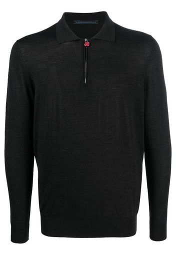 Kiton Polo con zip - Nero