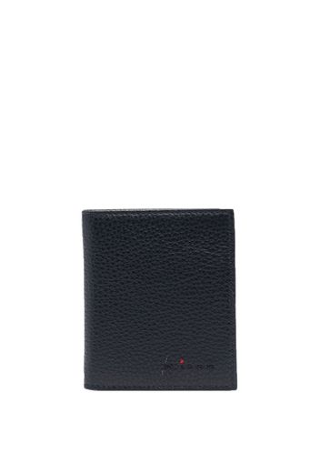 Kiton grained leather wallet - Blu