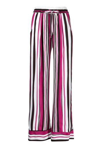 Kiton striped silk palazzo trousers - Rosa