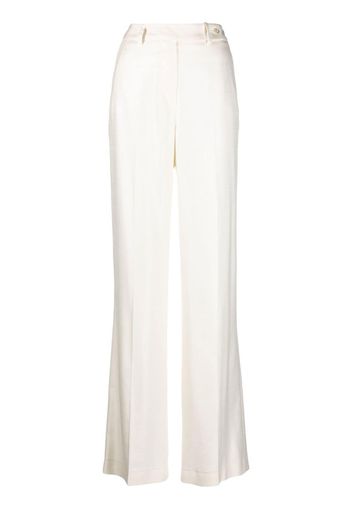 Kiton high-waisted wide-leg trousers - Bianco