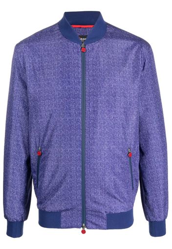 Kiton Bomber con placca logo - Viola