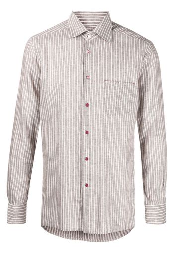 Kiton Camicia a righe - Marrone