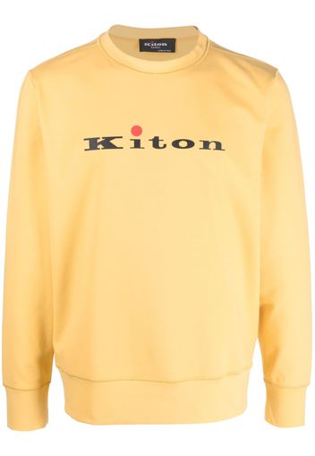 Kiton logo-print sweatshirt - Giallo