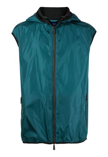 Kiton Gilet con cappuccio - Verde