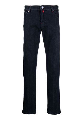 Kiton mid-rise straight-leg jeans - Blu