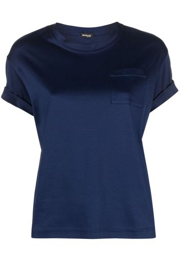 Kiton T-shirt con taschino - Blu