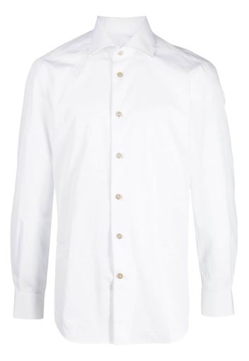 Kiton long-sleeve cotton shirt - Bianco