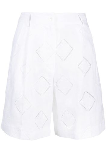 Kiton Shorts con dettaglio traforato - Bianco