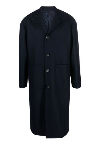 Kiton single-breasted virgin-wool coat - Blu