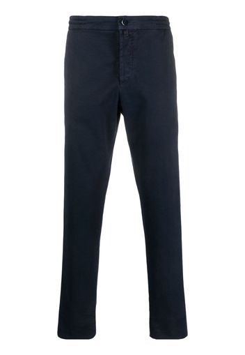 Kiton low-rise tapered-leg trousers - Blu
