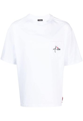 Kiton logo-embroidered cotton T-shirt - Bianco