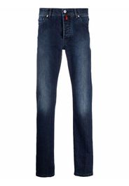 Kiton stonewashed straight-leg jeans - Blu