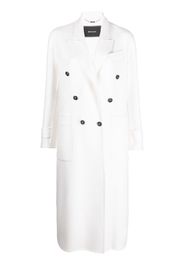 Kiton double-breasted cashmere coat - Bianco