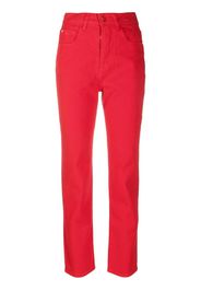 Kiton high-waisted straight legs - Rosso