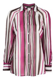 Kiton vertical-stripe long-sleeve shirt - Rosa
