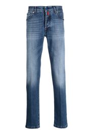 Kiton slim-cut cotton jeans - Blu