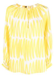 Kiton Blusa con stampa astratta - Giallo