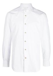 Kiton long-sleeve cotton shirt - Bianco