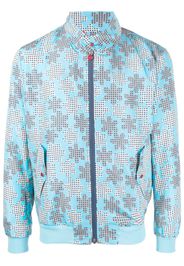 Kiton Bomber con stampa grafica - Blu