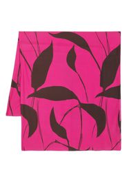 Kiton leaf-print scarf - Rosa