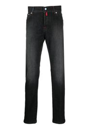 Kiton logo-embellished straight-leg jeans - Nero