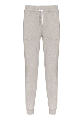 tricolour fox patch cotton sweatpants