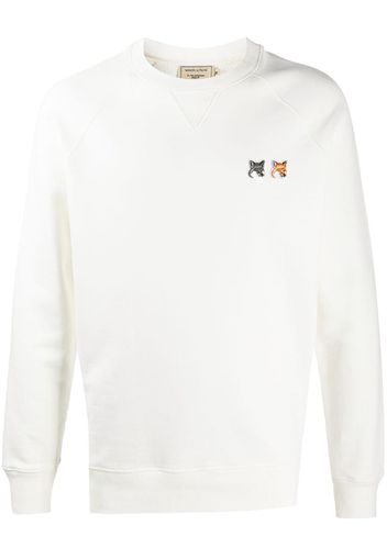 fox patch crewneck jumper