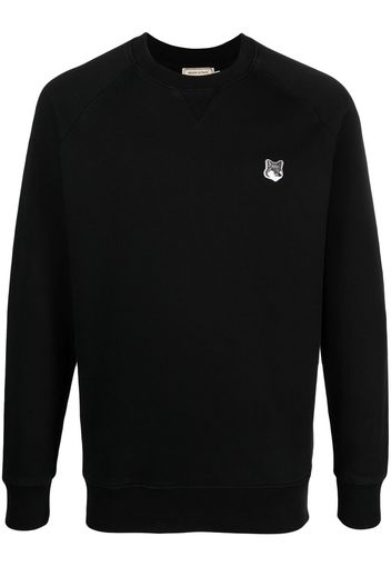 Maison Kitsuné fox-patch cotton sweatshirt - Nero