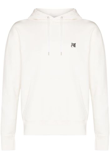 Maison Kitsuné logo-appliqué hoodie - Bianco