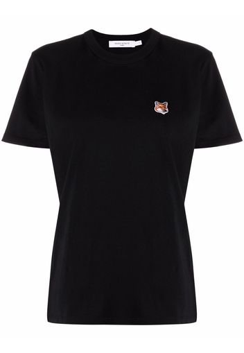 Maison Kitsuné Fox-appliqué cotton T-shirt - Nero