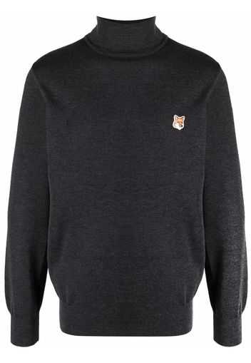 Maison Kitsuné roll-neck fine-knit jumper - Grigio