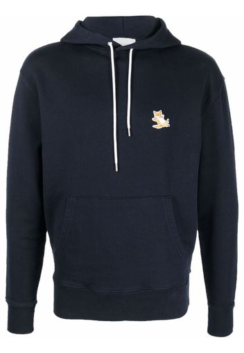 Maison Kitsuné logo patch hoodie - Blu