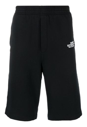 Maison Kitsuné Shorts sportivi con stampa - Nero