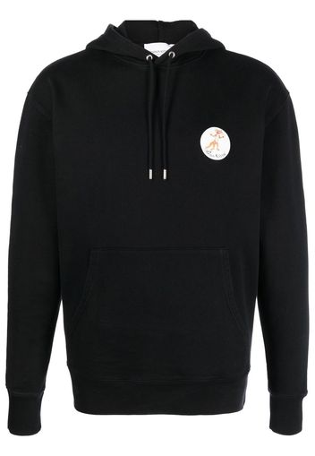 Maison Kitsuné Fox Patch drawstring hoodie - Nero